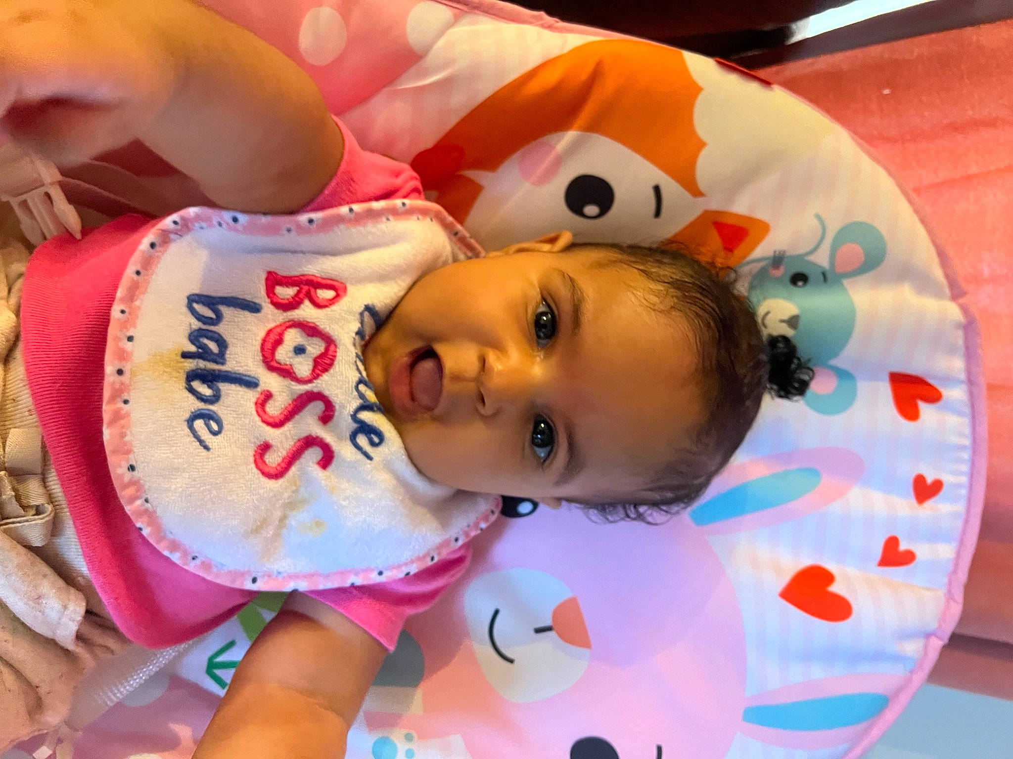 Brielle joined the competition — help win amazing prizes! baby, baby_products, cheek, child, fun, happy, person, pink, product, room, skin, sweetness, textile, toddler