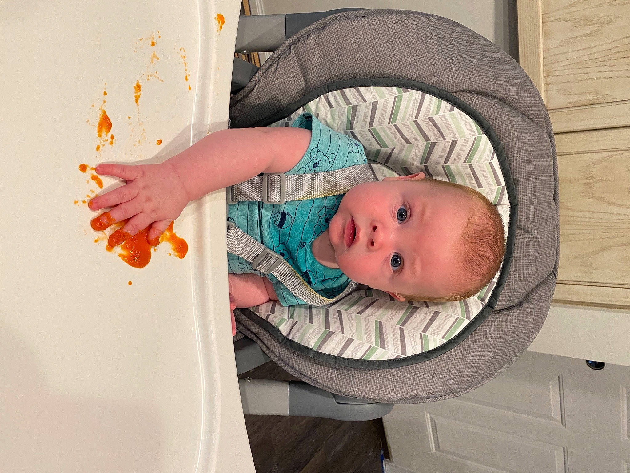 Jameson joined the competition — help win amazing prizes! baby, baby_products, baby_safety, baby_toddler_clothing, birth, child, comfort, headgear, human_body, infant_bed, linens, pattern, person, room, skin, surprise, toddler