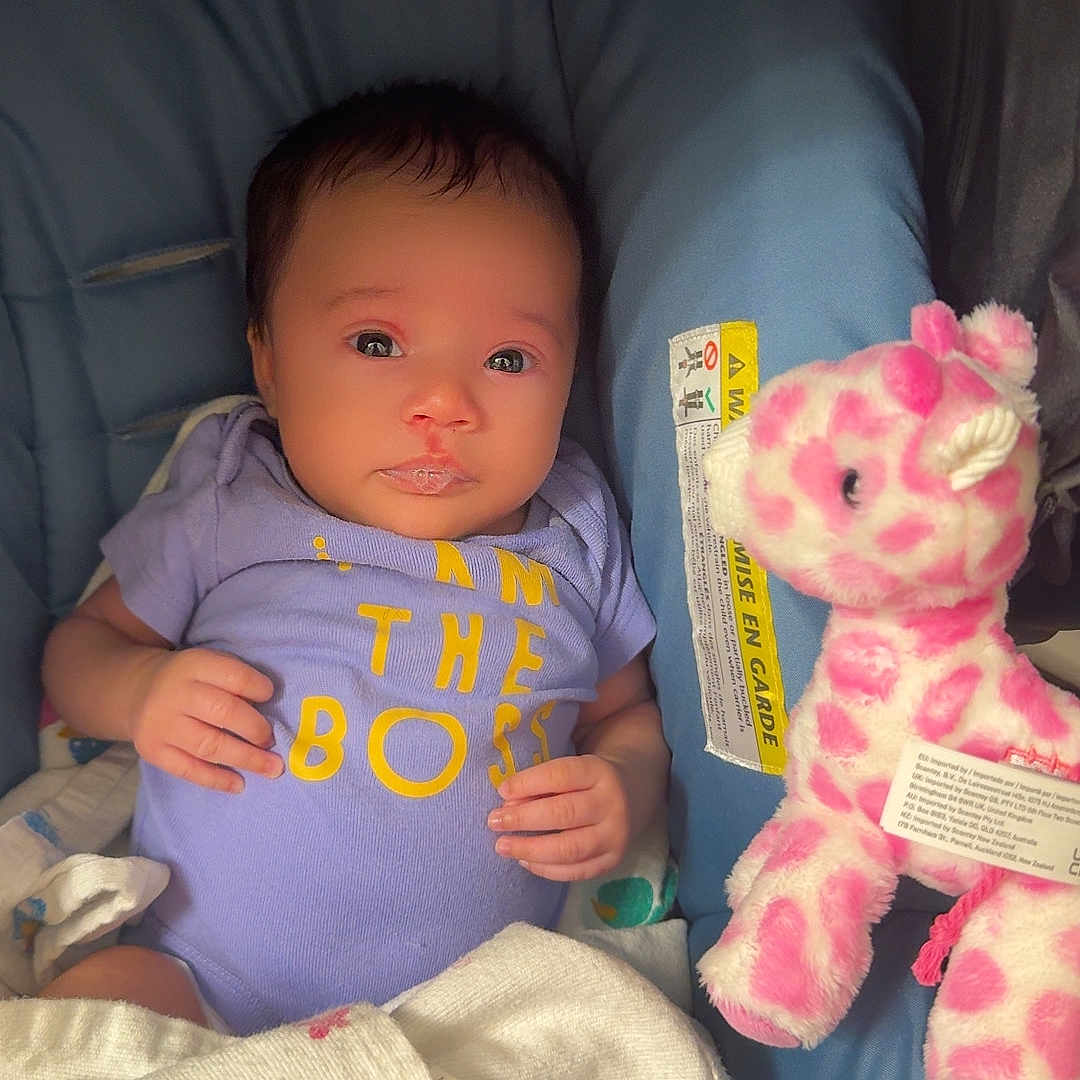 Mylah joined the competition — help win amazing prizes! baby, bed, blanket, couch, cradle, crib, cushion, doll, face, furniture, head, homedecor, infantbed, newborn, person, photography, plush, portrait, teddybear, toy