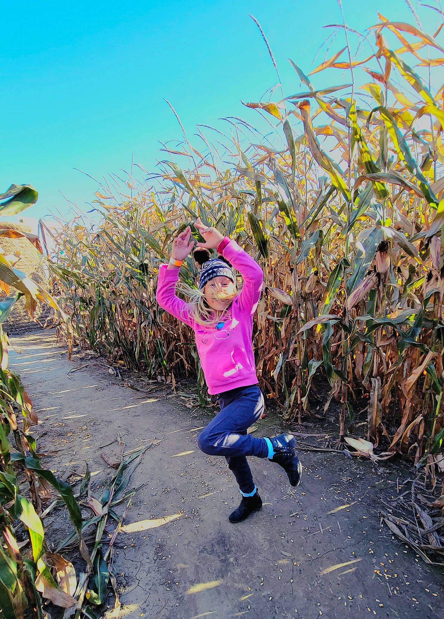 Mireya joined the competition — help win amazing prizes! agriculture, electric_blue, field, fun, grass, grassland, happy, headwear, landscape, leisure, people_in_nature, person, plant, plantation, recreation, shrub, sky, smile, soil, spring