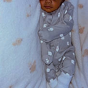 Ayyan joined the competition — help win amazing prizes! newborn, baby, sleeping, onesie, sheep_pattern, blanket, cozy, infant, soft_texture, white_socks, peaceful, child, portrait, cute, resting, indoors, closeup, warm, snug, baby_clothes