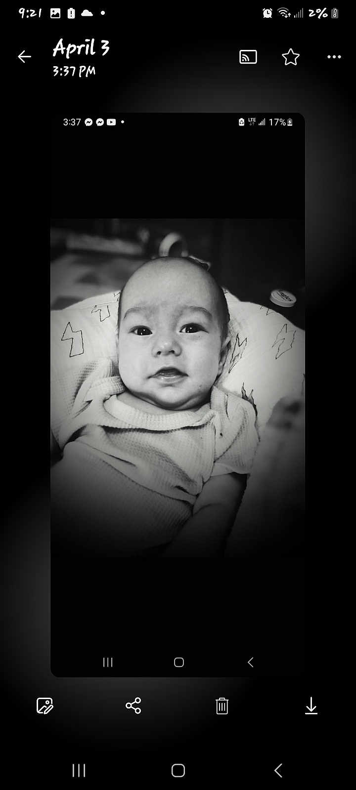 Archer joined the competition — help win amazing prizes! baby, infant, black_and_white, smile, face, blanket, clothing, portrait, cute, child, young, indoors, person, head, expression, sitting, cozy, soft, comfortable, monochrome