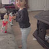 Harper is registered to the contest to win money with this photo: adult, child, clothing, computerhardware, couch, electronics, face, female, furniture, girl, hardware, head, jeans, monitor, pants, person, photography, portrait, screen, tv