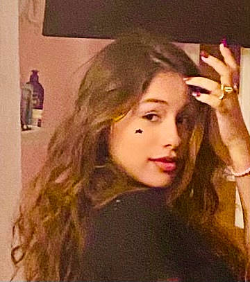 Sarah joined the competition — help win amazing prizes! black_hair, cheek, cool, cosmetics, ear, eyebrow, eyelash, eyewear, forehead, gesture, jaw, layered_hair, lip, lipstick, makeover, mouth, neck, nose, person, skin