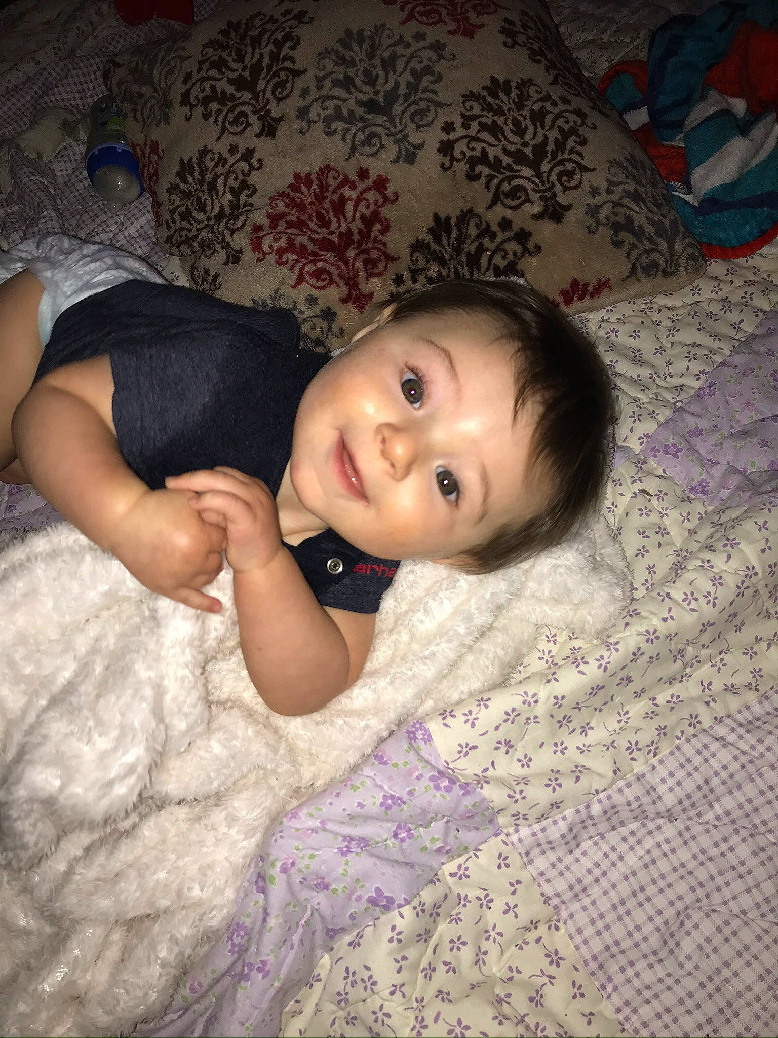 Haiden is registered to the contest to win money with this photo: baby, child, face, fun, happy, head, joy, nose, person, skin, smile, toddler