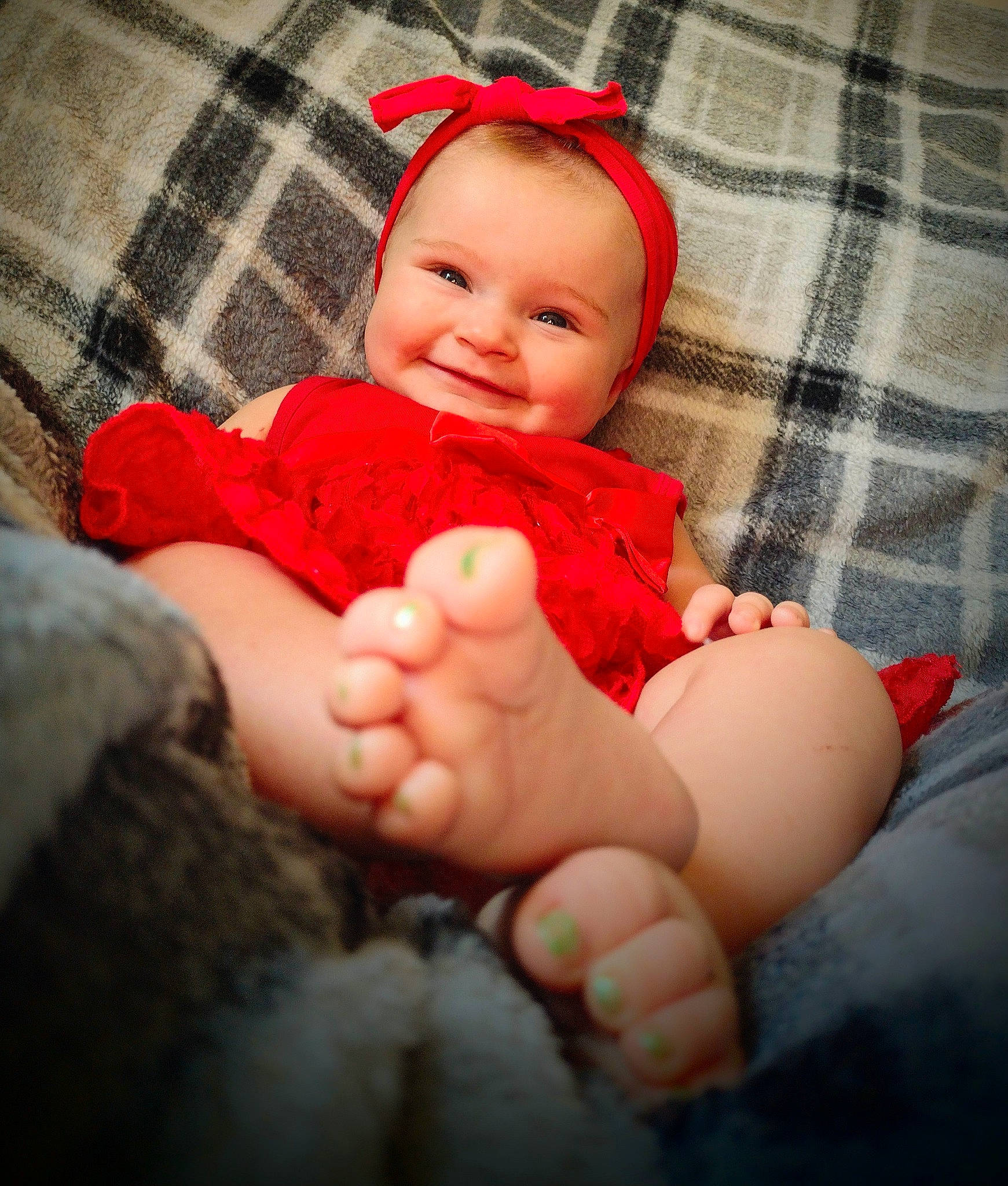 Jordan joined the competition — help win amazing prizes! baby, baby_toddler_clothing, child, comfort, eye, face, finger, foot, gesture, hand, happy, head, joy, lip, nail, person, skin, sleeve, smile, tartan