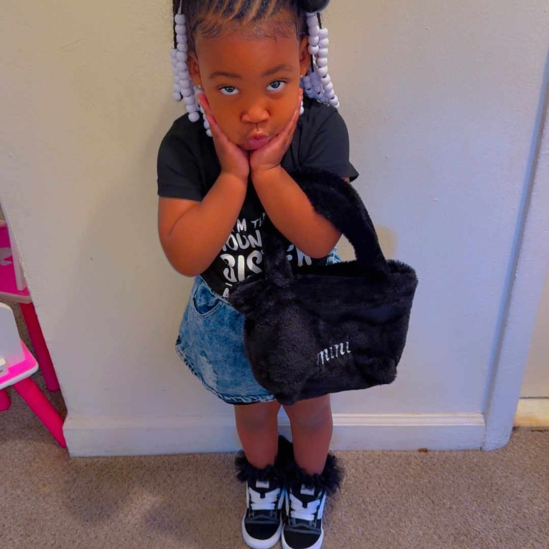 Blessyn joined the competition — help win amazing prizes! accessories, bag, bodypart, child, clothing, doll, face, female, finger, footwear, girl, hand, head, jeans, pants, person, shoe, shorts, sneaker, toy