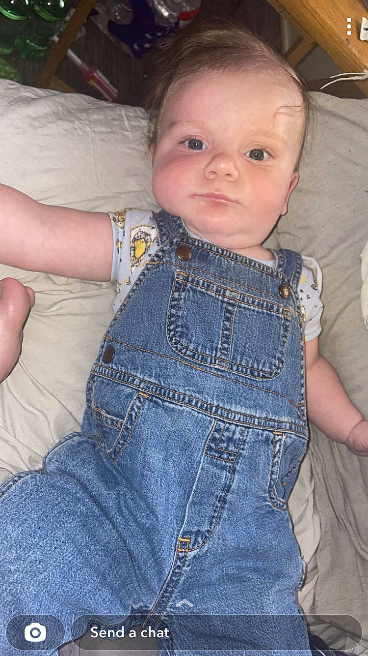 Charles joined the competition — help win amazing prizes! baby, baby_toddler_clothing, cheek, chest, child, collar, denim, eye, face, finger, head, iris, lip, nose, person, skin, sleeve, textile, thumb, toddler