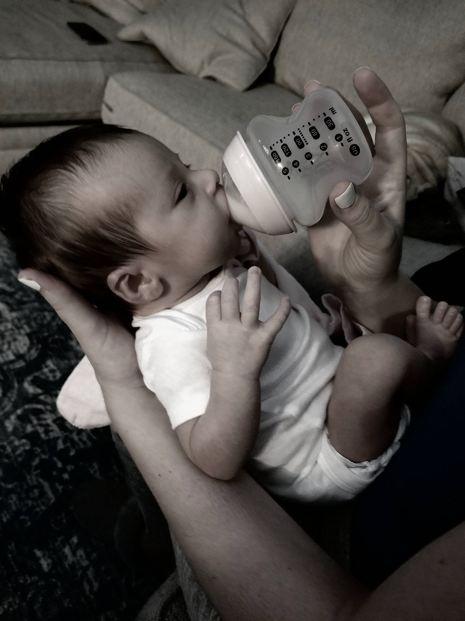 Alora is registered to the contest to win money with this photo: arm, baby, birth, black, black_and_white, child, finger, hand, happy, human, monochrome, monochrome_photography, people, person, photograph, photography, product, sleep, snapshot, toddler