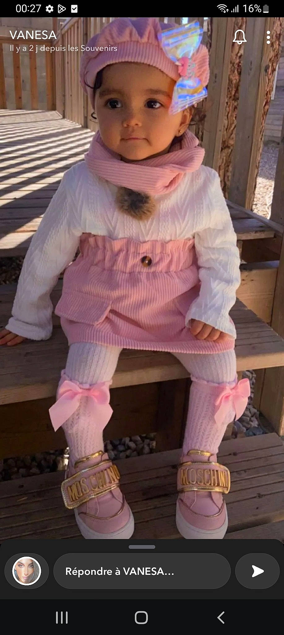 Inaya participe au concours pour gagner de l'argent avec cette photo : baby_toddler_clothing, child, costume, eyewear, fashion_accessory, headwear, human_leg, knee, leg, magenta, pattern, person, personal_protective_equipment, pink, purple, recreation, sitting, sleeve, sock, thigh