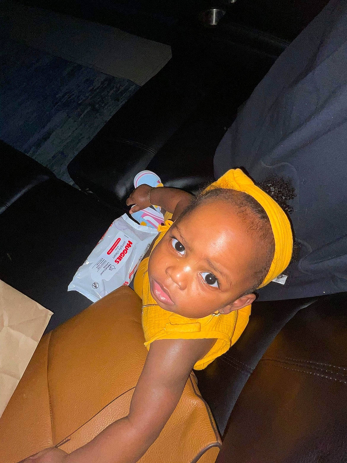 Mailynne is registered to the contest to win money with this photo: abdomen, baby, car_seat, chest, child, comfort, eyewear, fun, human_body, human_leg, knee, lap, nail, person, personal_protective_equipment, shipping_box, sitting, smile, thigh, thumb