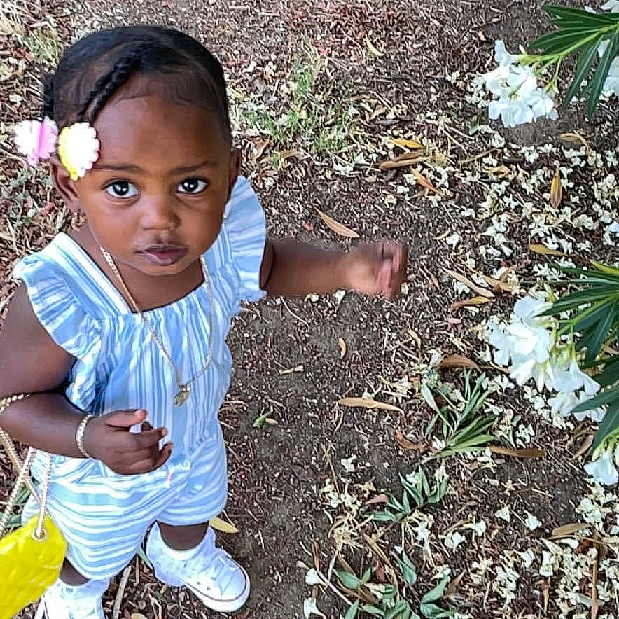 Mailynne is registered to the contest to win money with this photo: adaptation, baby_toddler_clothing, botany, child, electric_blue, garden, grass, groundcover, happy, leaf, people_in_nature, person, plant, play, portrait_photography, sitting, soil, t_shirt, terrestrial_plant, toddler