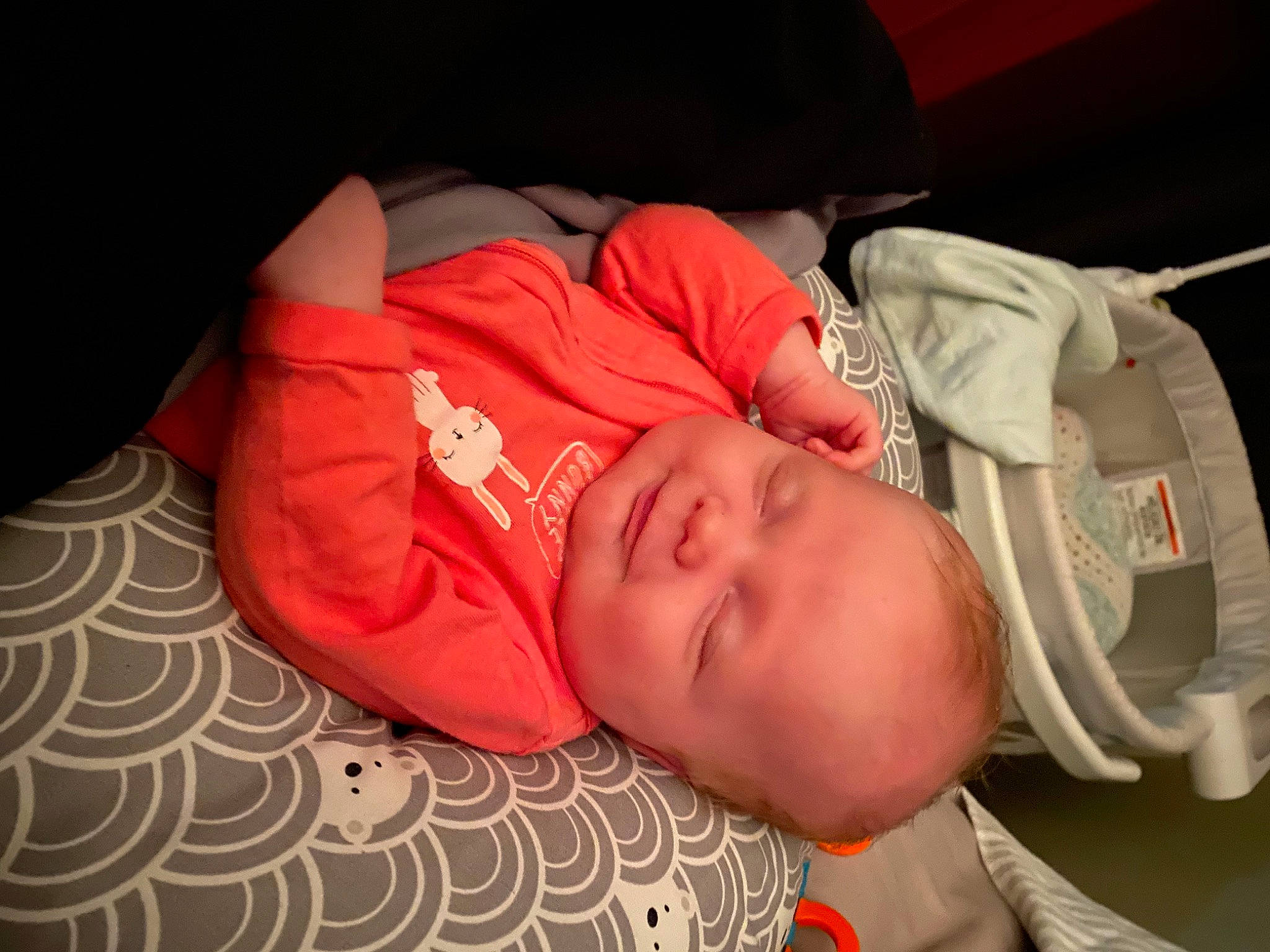 Aurora joined the competition — help win amazing prizes! baby, baby_products, baby_toddler_clothing, bedtime, carmine, cheek, child, comfort, eye, hat, linens, mouth, nap, nose, person, personal_protective_equipment, room, sitting, sleep, toddler