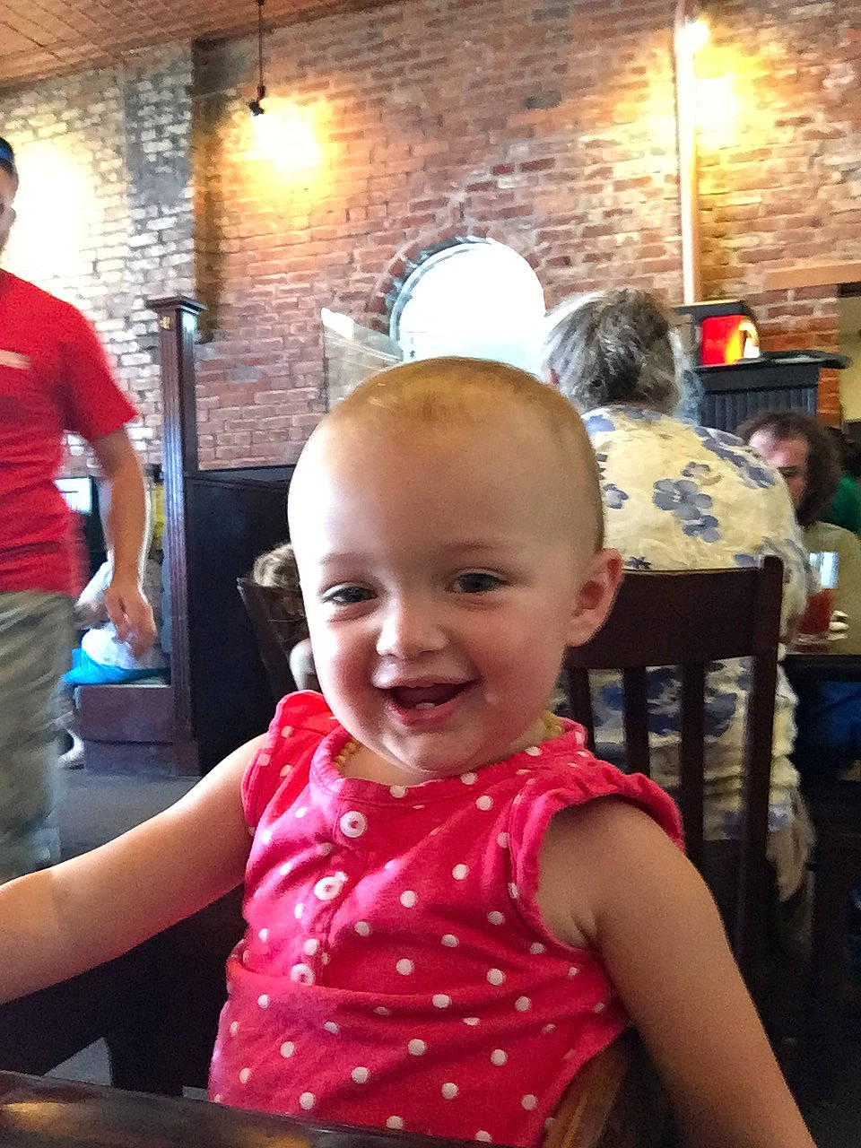 Lisa joined the competition — help win amazing prizes! child, ear, fun, joy, person, restaurant, smile, toddler, vacation