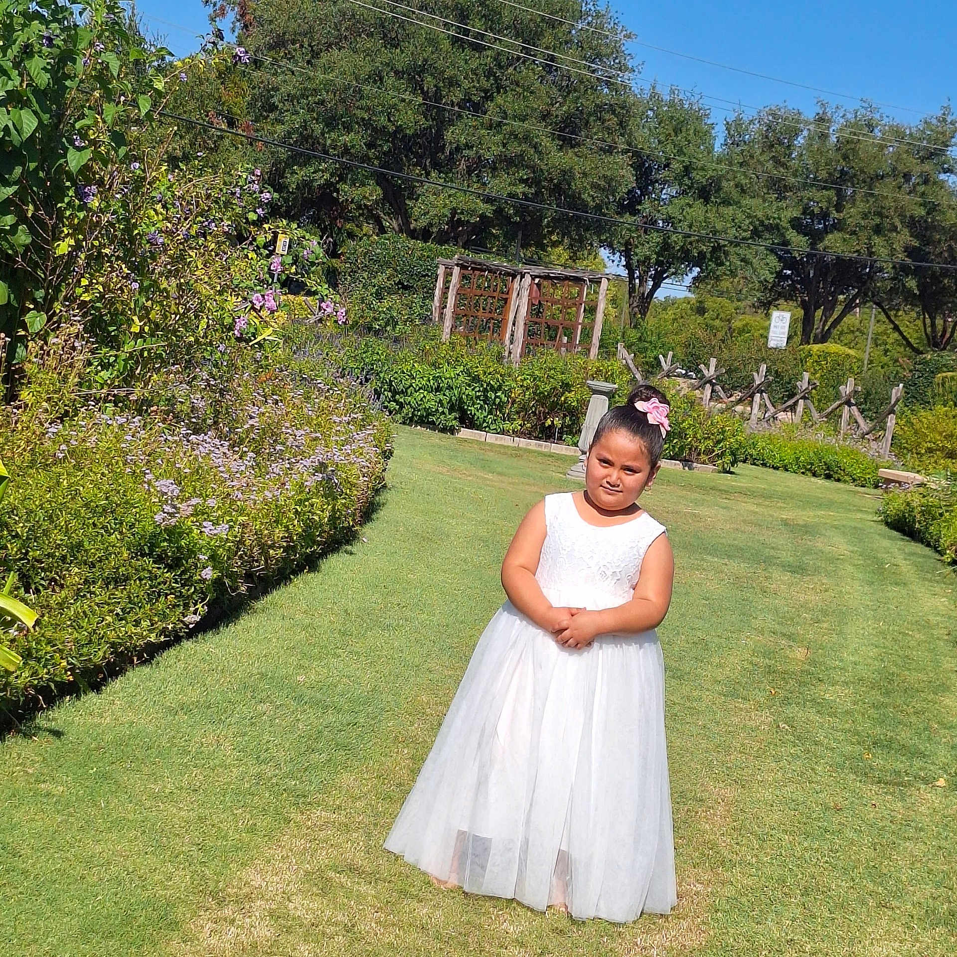 Abigail joined the competition — help win amazing prizes! backyard, clothing, dress, face, fashion, formalwear, garden, gown, grass, head, nature, outdoors, park, person, photography, plant, portrait, tree, vegetation, yard