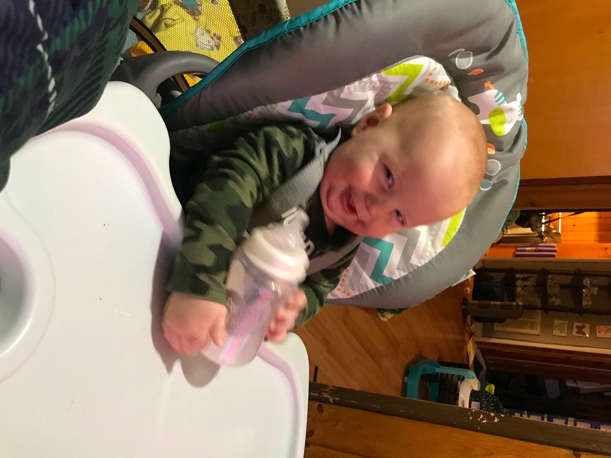 Kobe joined the competition — help win amazing prizes! baby, baby_products, baby_toddler_clothing, child, circle, comfort, fun, human_body, person, personal_protective_equipment, room, sitting, toddler