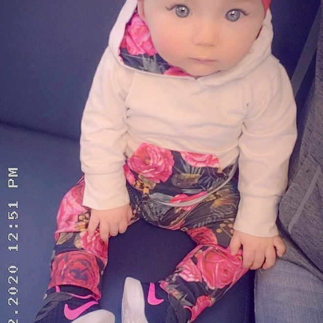 Kaydence is registered to the contest to win money with this photo: baby, cheek, child, child_model, doll, headgear, peach, pink, skin, toddler