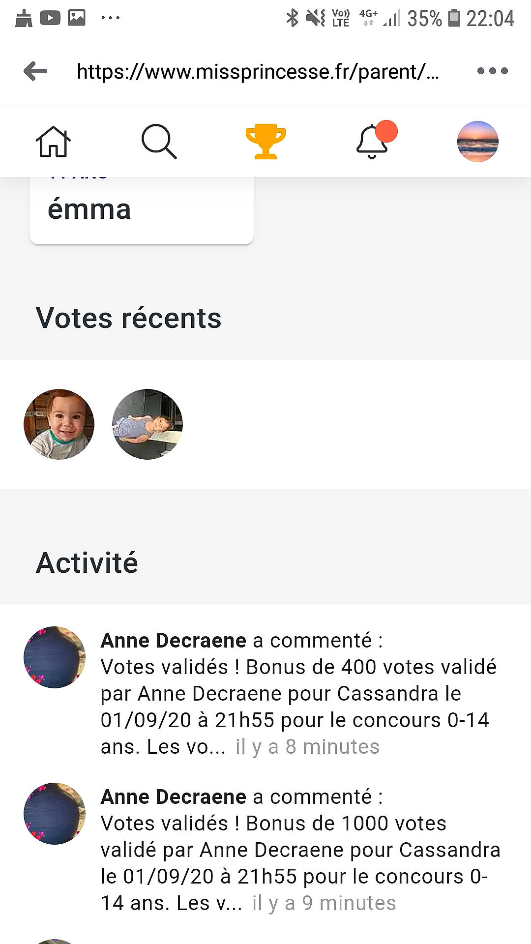 Cassandra participe au concours pour gagner de l'argent avec cette photo : font, joy, person, screenshot, text