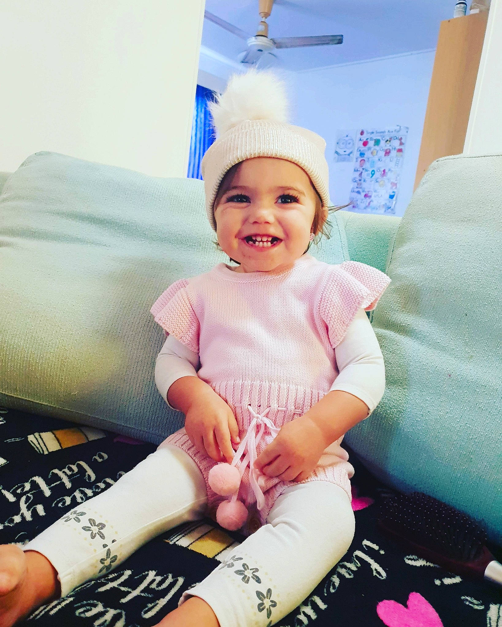 Nalah joined the competition — help win amazing prizes! arm, baby, baby_toddler_clothing, child, ear, furniture, hand, happy, head, headgear, headwear, joy, leg, person, product, room, skin, sleeve, smile, t_shirt