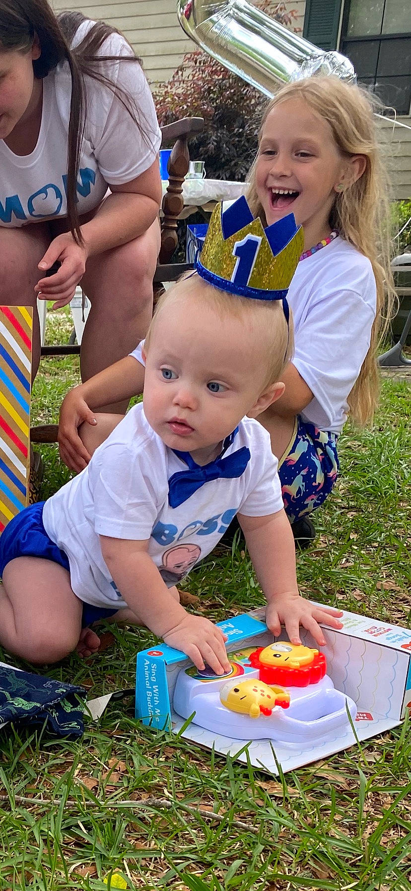 Alan joined the competition — help win amazing prizes! baby, blue, child, community, event, fun, grass, happy, joy, leisure, people, people_in_nature, person, photograph, recreation, sharing, shorts, smile, summer, surprise