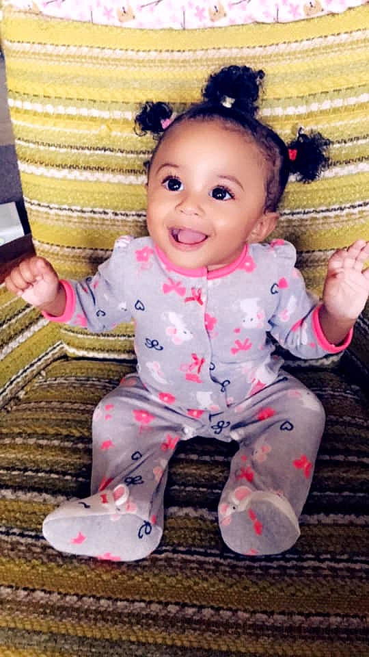 Italy Warren joined the competition — help win amazing prizes! baby, baby_toddler_clothing, cheek, child, costume, joy, person, pink, sitting, skin, smile, toddler