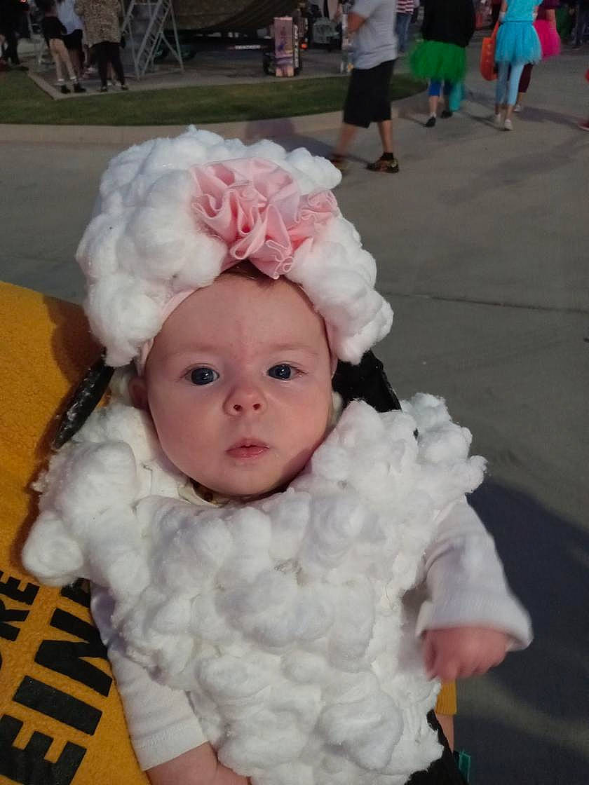 Evangeline joined the competition — help win amazing prizes! baby, cap, child, costume, event, fashion_accessory, flower, fun, fur, hair_accessory, happy, hat, headpiece, headwear, person, petal, pink, plant, shorts, toddler