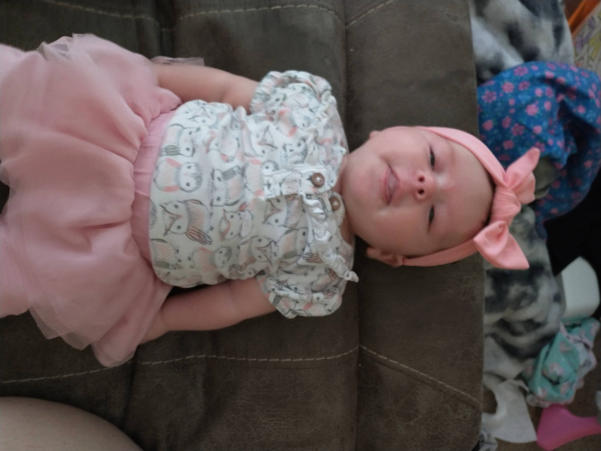 Evangeline joined the competition — help win amazing prizes! baby, baby_products, baby_toddler_clothing, cheek, child, comfort, fashion_accessory, head, headgear, headwear, linens, nap, pattern, person, pink, product, sitting, skin, sleep, sleeve