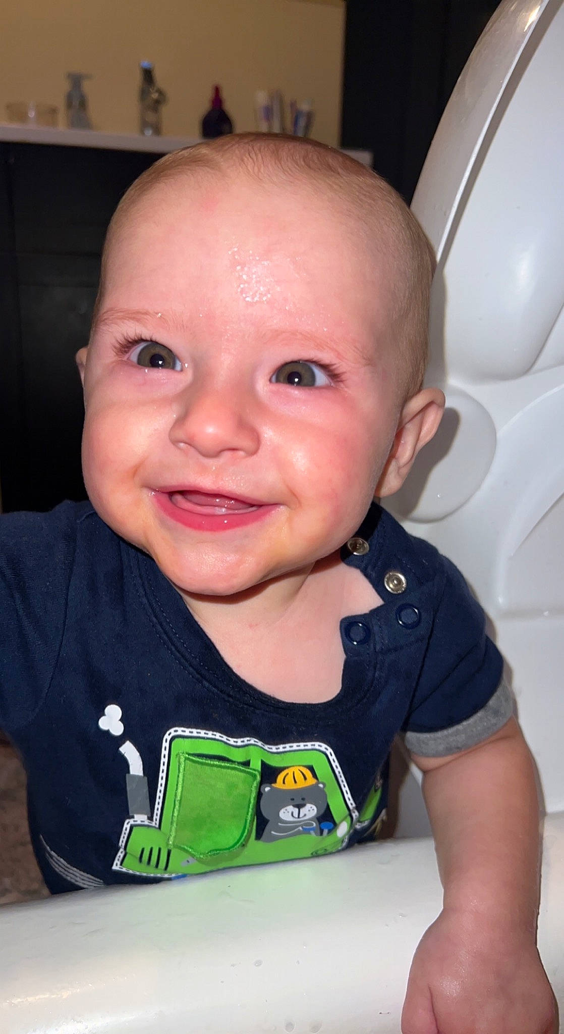 Creed joined the competition — help win amazing prizes! baby, baby_toddler_clothing, cheek, chin, ear, eyelash, forehead, fun, happy, iris, jaw, joy, lip, mouth, nose, person, skin, sleeve, smile, t_shirt