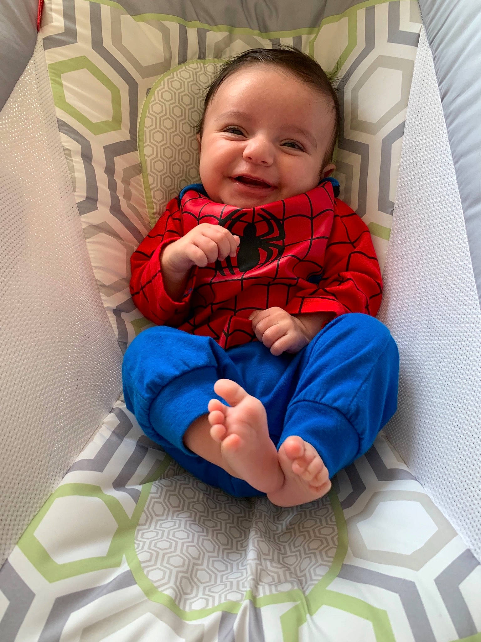 Cayde is registered to the contest to win money with this photo: baby, baby_products, bed, cheek, child, comfort, facial_expression, mouth, nap, person, product, red, skin, sleep, smile, textile, toddler