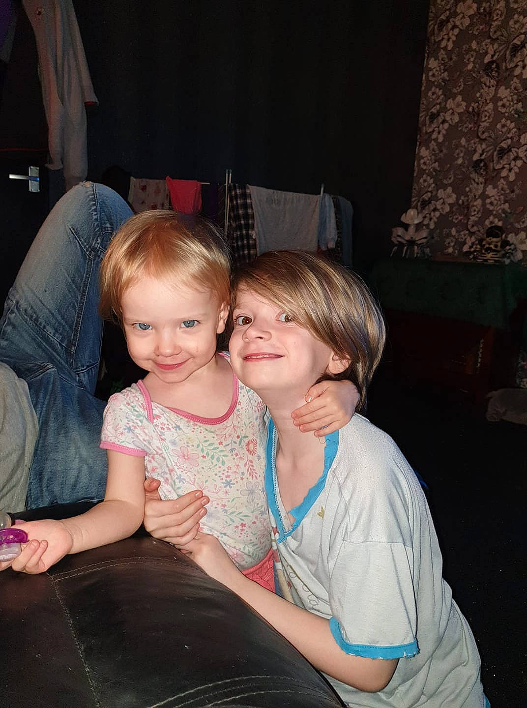 Breanna is registered to the contest to win money with this photo: child, daughter, event, family, fun, iris, joy, party, people, person, sibling, sitting, smile, toddler, vacation