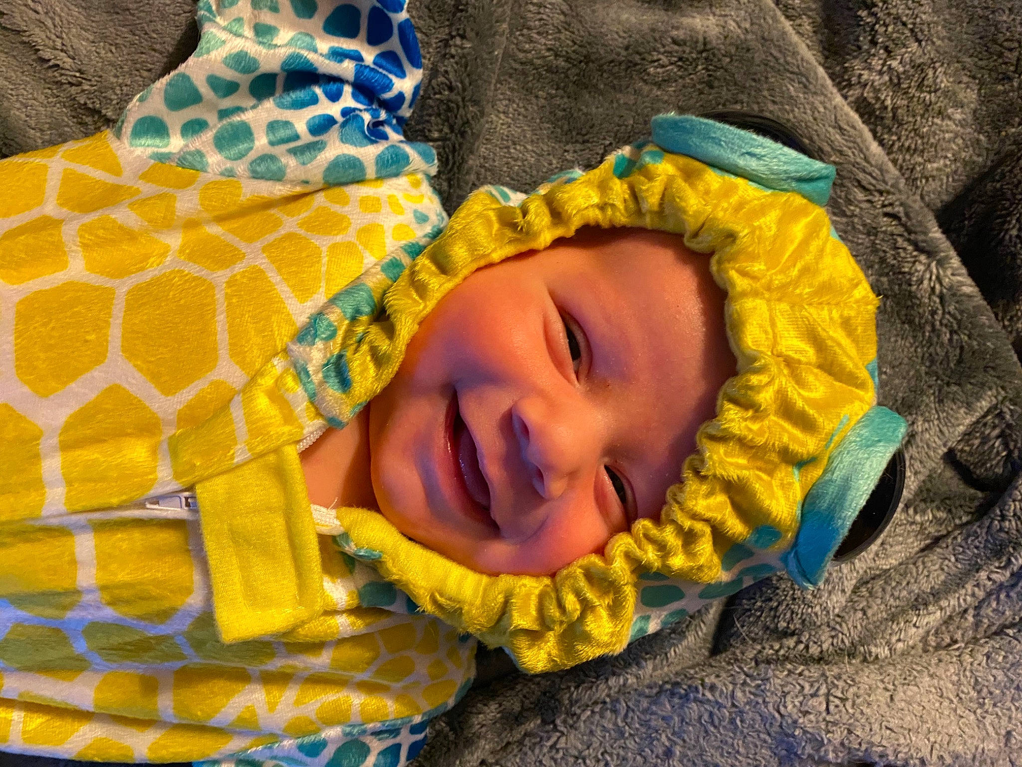 Oliver Jack is registered to the contest to win money with this photo: baby, child, headwear, joy, person, smile, toddler, yellow