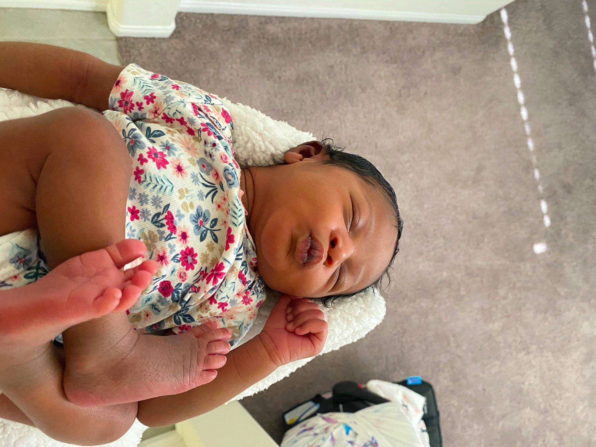 Emerie joined the competition — help win amazing prizes! abdomen, baby, baby_sleeping, baby_toddler_clothing, bedtime, cheek, chest, child, comfort, hand, happy, human_body, human_leg, linens, nap, person, room, skin, thigh, toddler