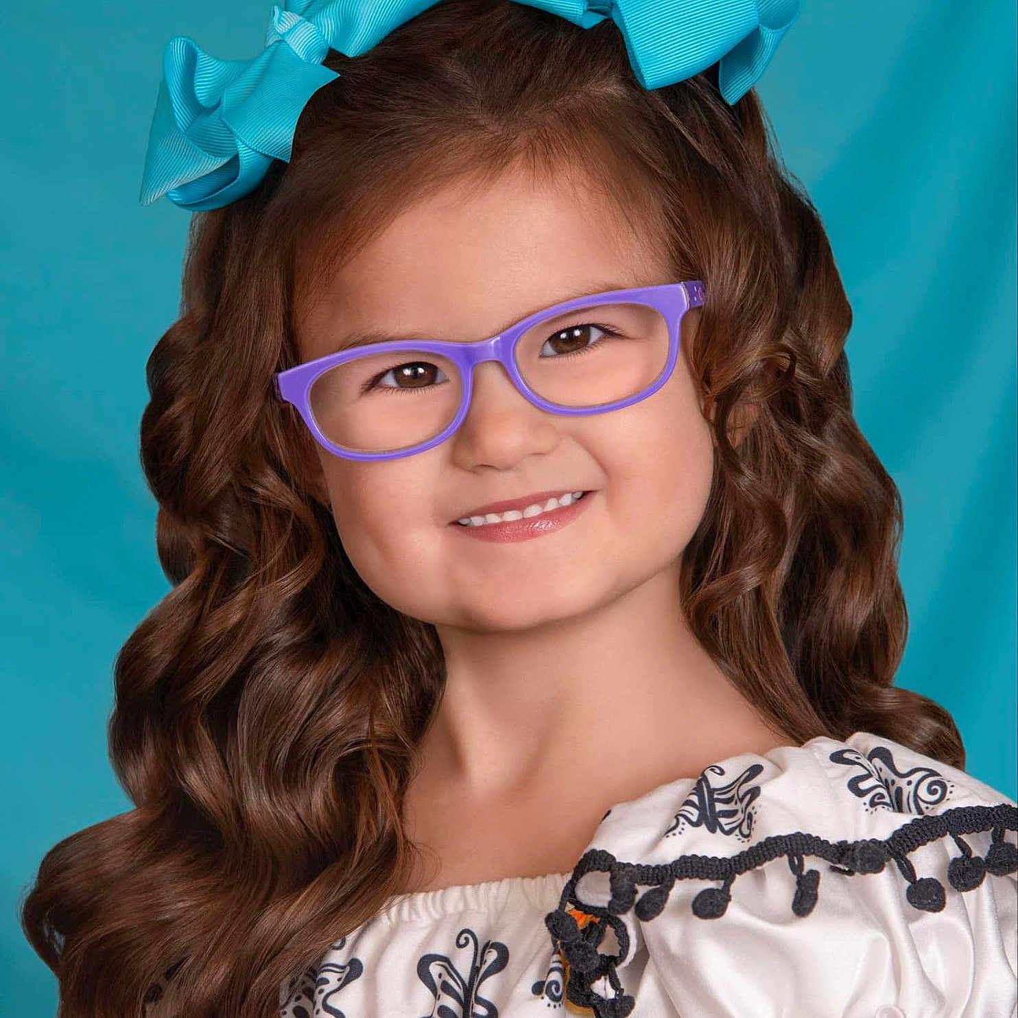 Makenzie is registered to the contest to win money with this photo: accessories, brownhair, child, clothing, dimples, dress, eveningdress, face, female, formalwear, girl, glasses, hair, happy, head, headband, person, photography, portrait, smile
