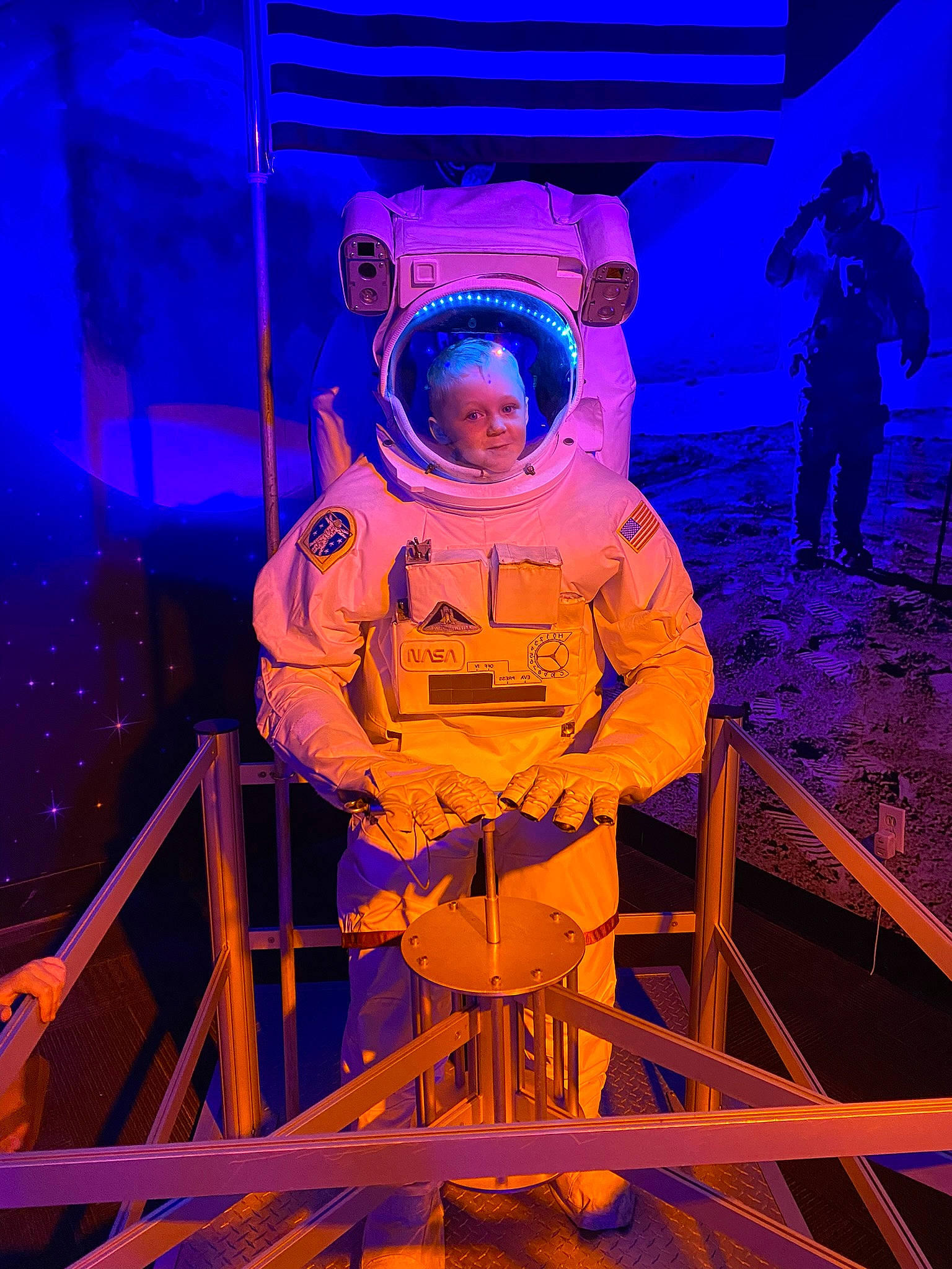 Brennan joined the competition — help win amazing prizes! art, astronaut, blue, electric_blue, entertainment, event, fictional_character, fun, illustration, leisure, magenta, night, painting, person, purple, space, t_shirt, theatrical_property, tourist_attraction, visual_arts