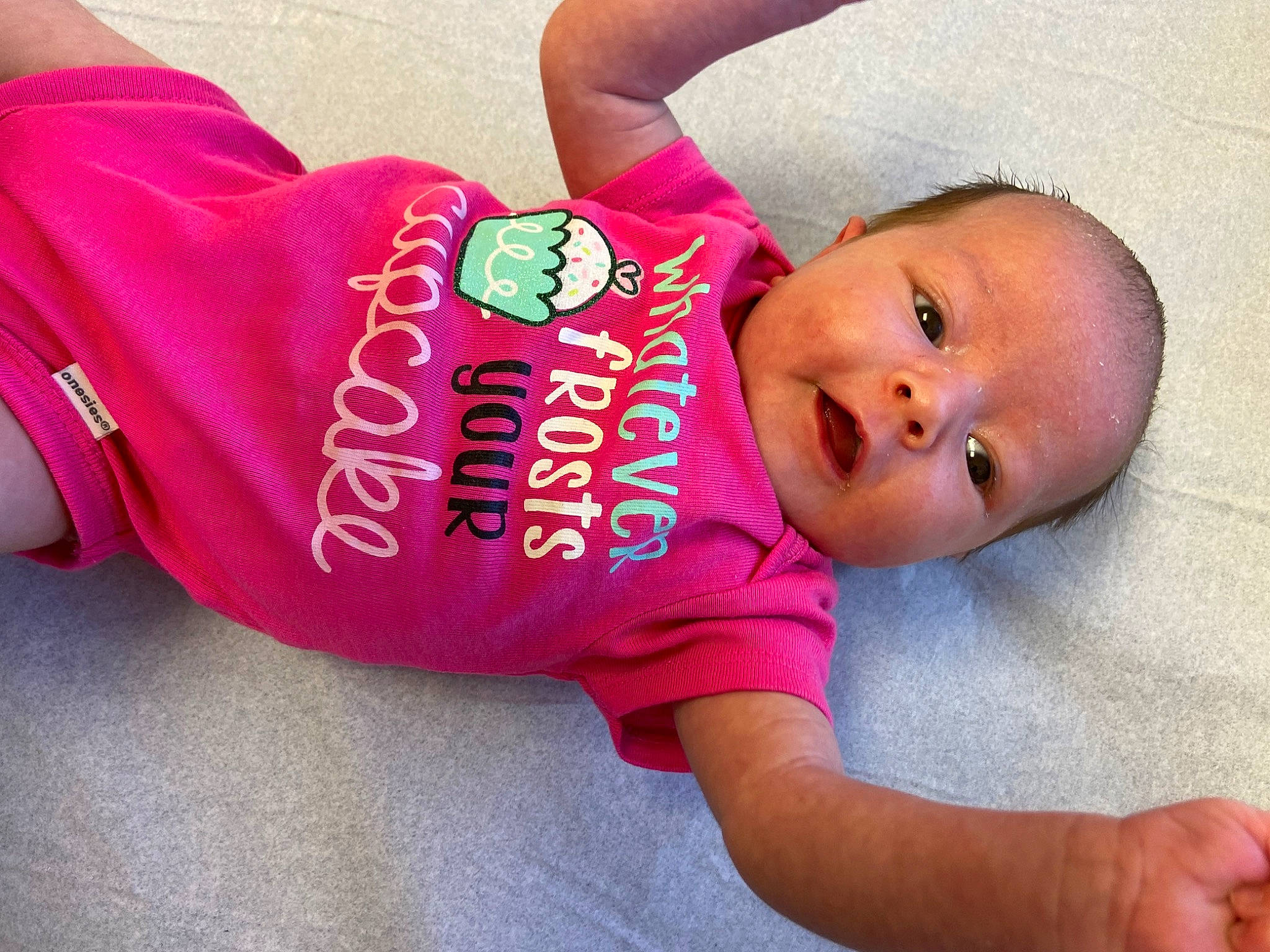 Addison joined the competition — help win amazing prizes! active_tank, baby, baby_products, baby_toddler_clothing, cheek, child, drinkware, elbow, eyelash, finger, font, happy, headgear, human_body, lip, magenta, neck, person, sleeve, t_shirt