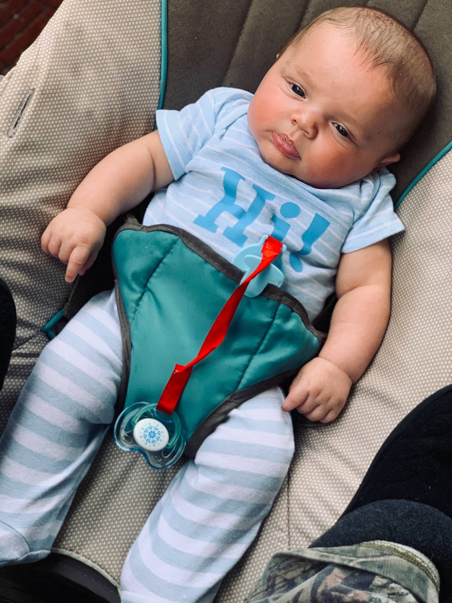 Keaton is registered to the contest to win money with this photo: baby, baby_carriage, baby_in_car_seat, baby_products, car_seat, child, comfort, person, product, sitting, sleep, toddler