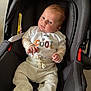 Timaë participe au concours pour gagner de l'argent avec cette photo : baby, infant, car_seat, white_clothing, cute, child, indoors, seatbelt, toddler, person, soft_lighting, portrait, sitting, looking, clothing, sock, floor, baby_girl, baby_boy, expression