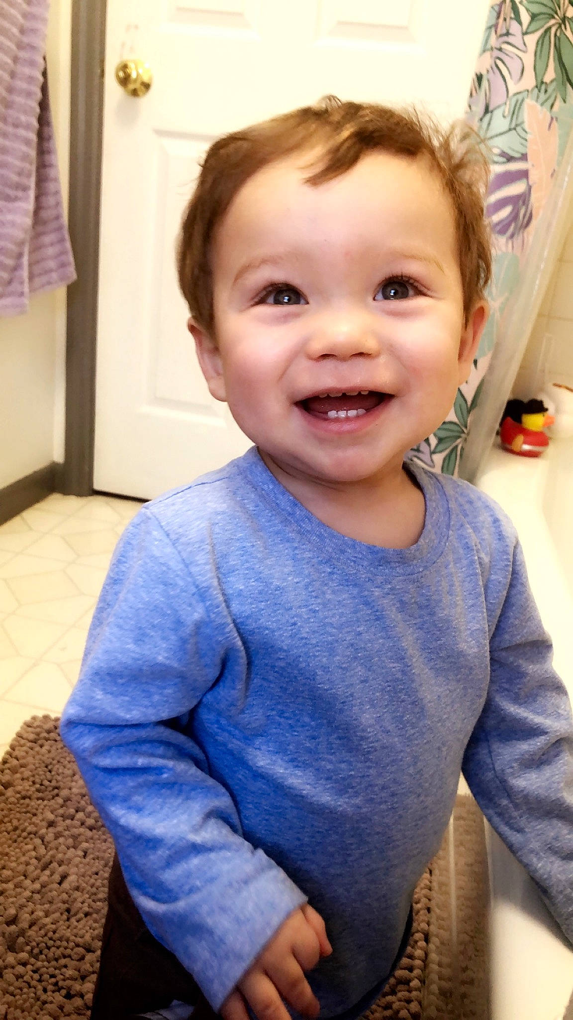 Dezmond joined the competition — help win amazing prizes! baby, blond, cheek, child, chin, eye, face, facial_expression, hair, hairstyle, happy, head, joy, lip, nose, person, sitting, skin, smile, standing