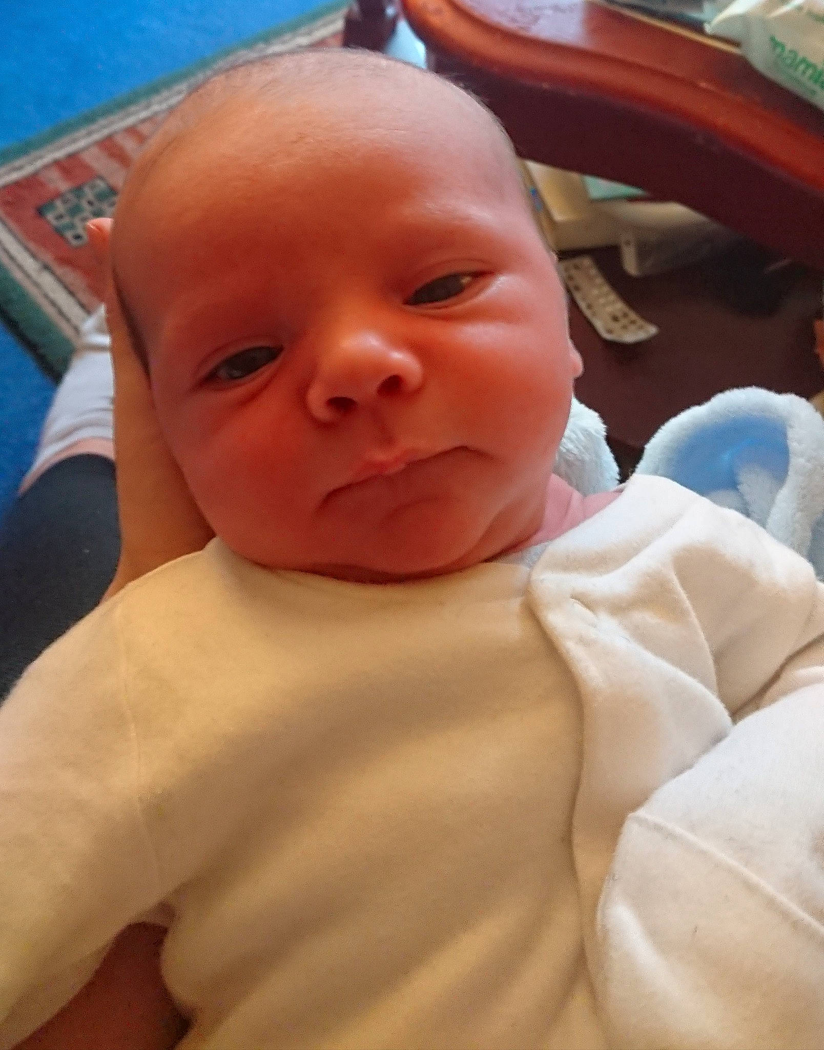 Joe is registered to the contest to win money with this photo: baby, baby_products, baby_toddler_clothing, cheek, child, eyebrow, lip, person, skin, throat, toddler