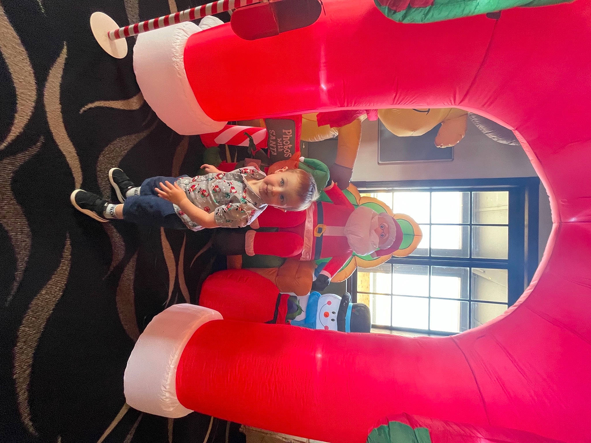 Zayn joined the competition — help win amazing prizes! amusement_park, bounce_house, carmine, cylinder, fun, human_settlement, inflatable, joy, organ, outdoor_play_equipment, person, pink, plastic, play, playground, public_space, red, world