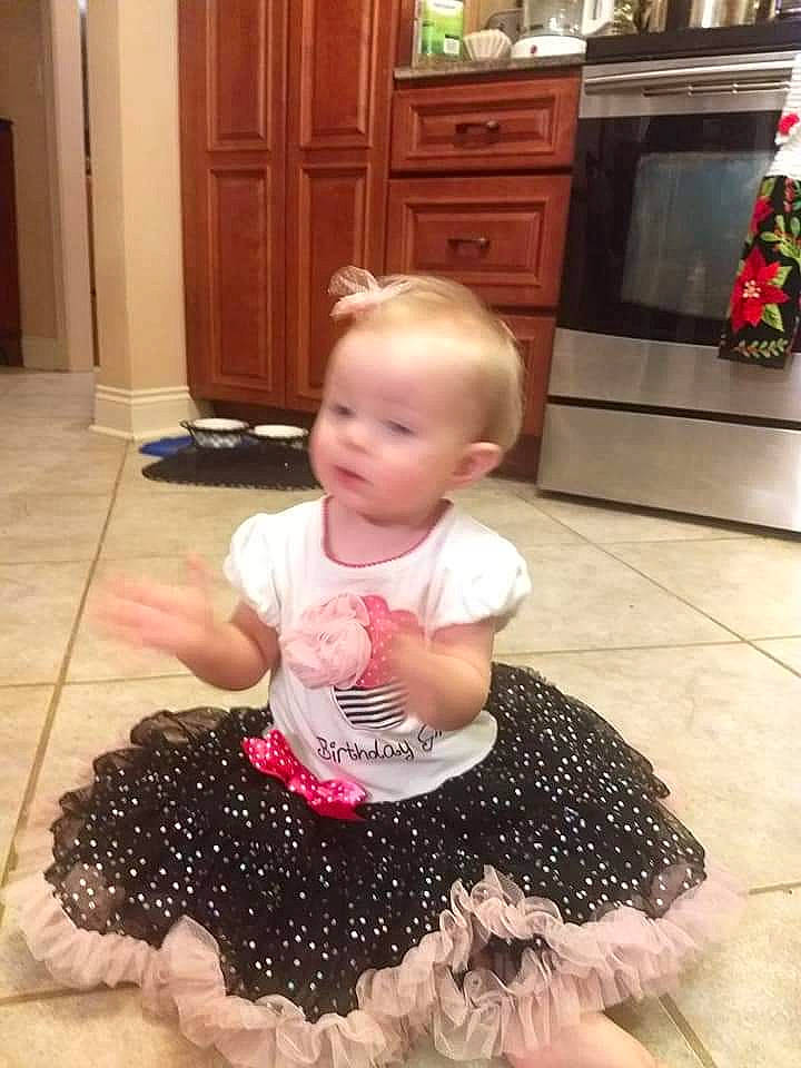 Blakeleigh is registered to the contest to win money with this photo: baby, baby_toddler_clothing, ballet_tutu, child, costume, dress, person, pink, toddler