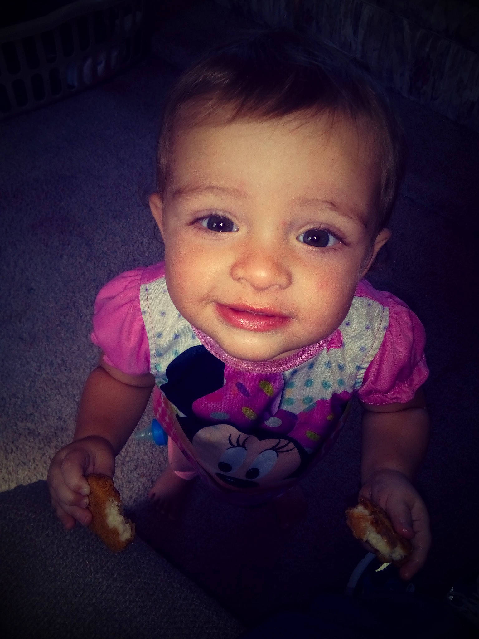 Addalyn is registered to the contest to win money with this photo: baby, beauty, cheek, child, chin, cool, eye, face, facial_expression, hair, head, iris, lip, nose, people, person, pink, skin, sky, smile