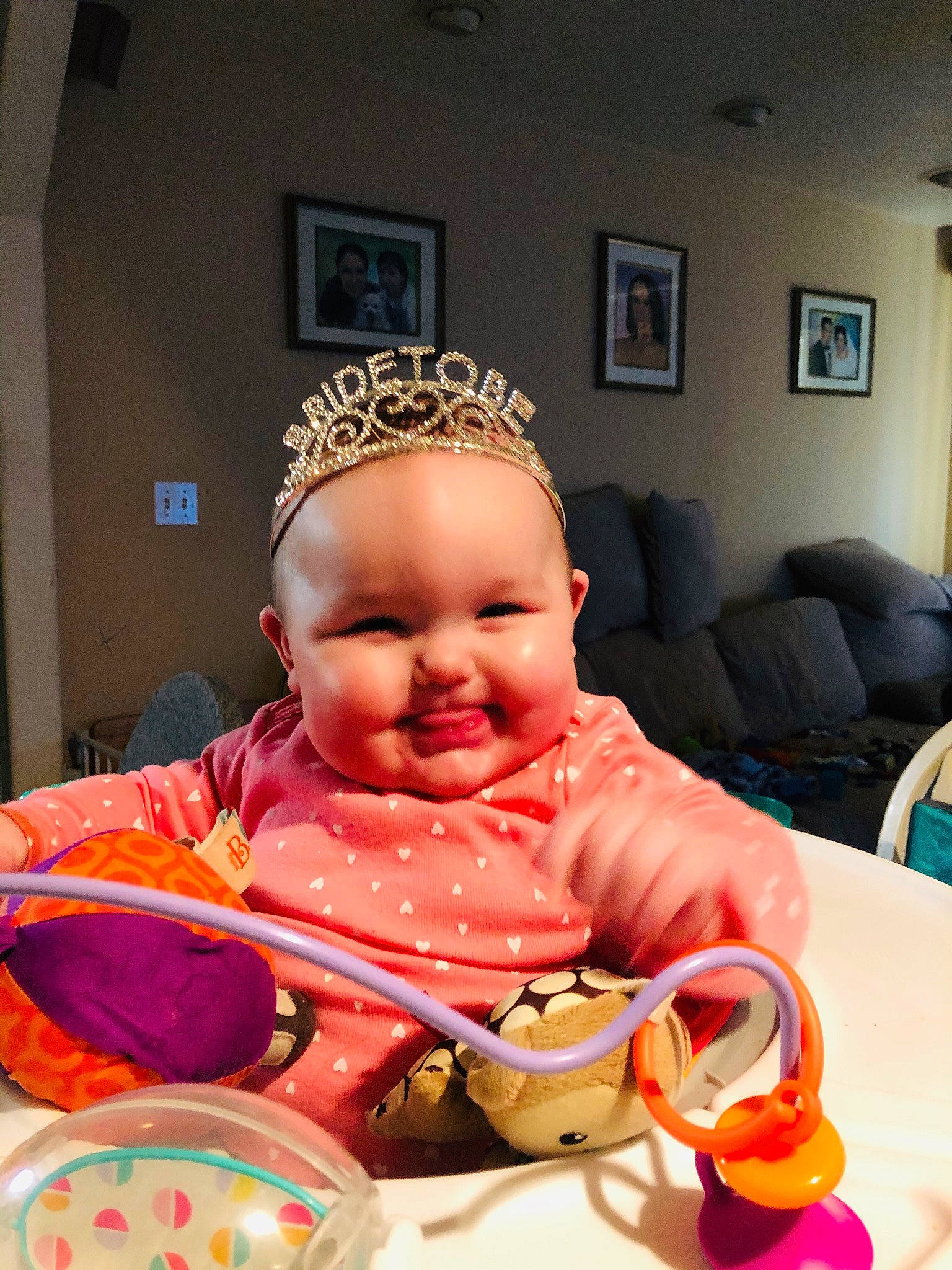 Taylor joined the competition — help win amazing prizes! baby, cheek, child, eating, food, joy, person, play, sitting, smile, toddler