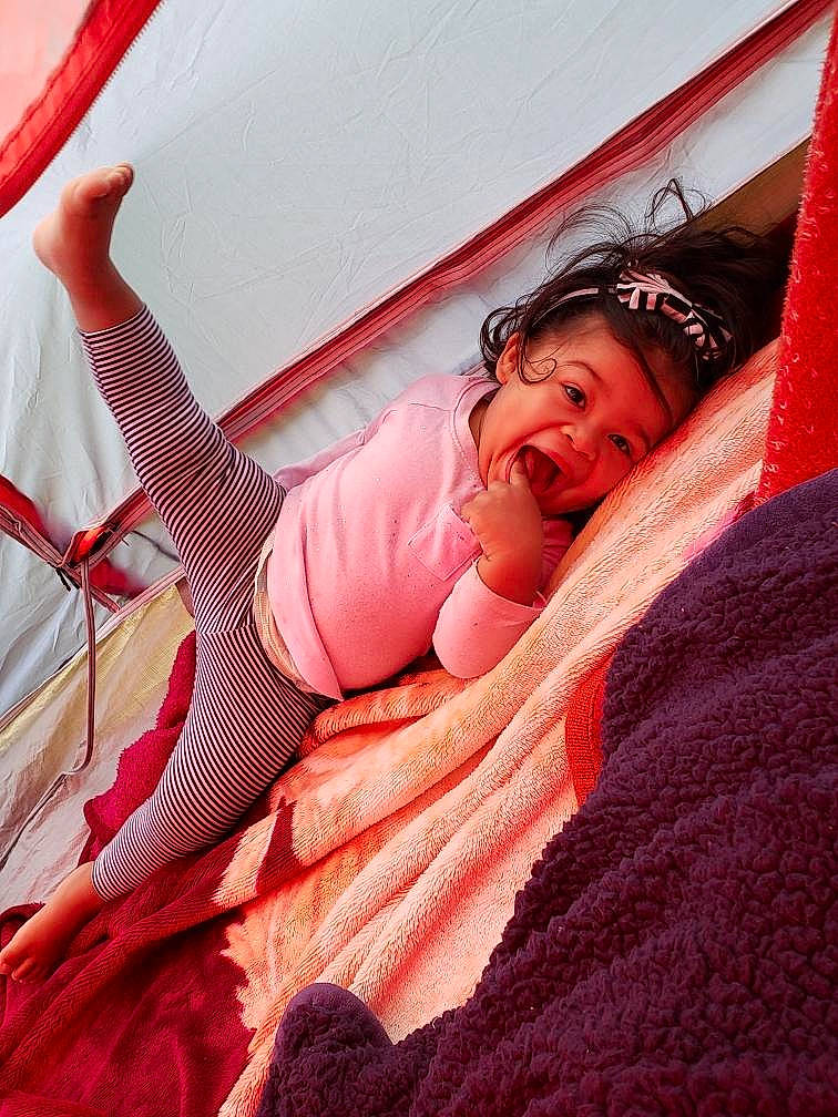 Luna Rose joined the competition — help win amazing prizes! beauty, black_hair, eye, flesh, happy, human_body, human_leg, leg, long_hair, magenta, mouth, neck, person, pink, red, skin, smile, textile, thigh