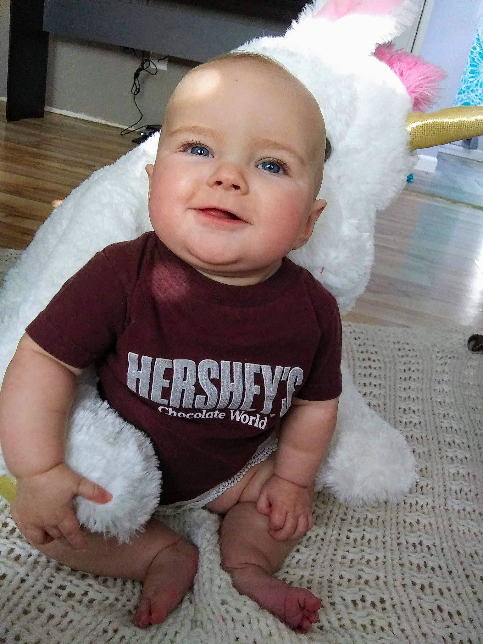 Izzy joined the competition — help win amazing prizes! baby, baby_toddler_clothing, cheek, child, head, person, skin, toddler