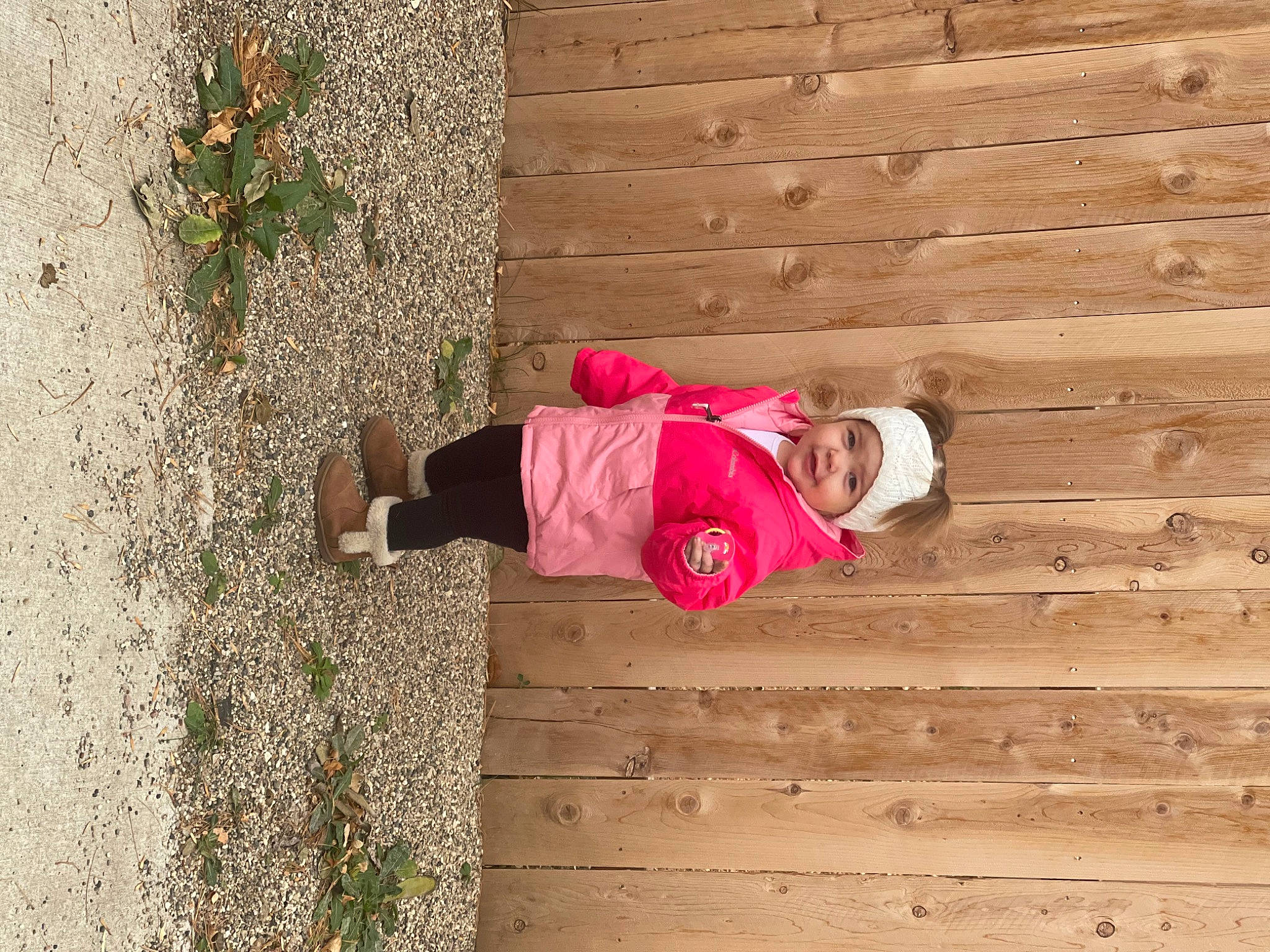 Brynlee joined the competition — help win amazing prizes! brick, child, facade, grass, hardwood, headwear, joy, lumber, magenta, pattern, people_in_nature, person, plank, plant, shadow, siding, t_shirt, tree, waist, walking_shoe