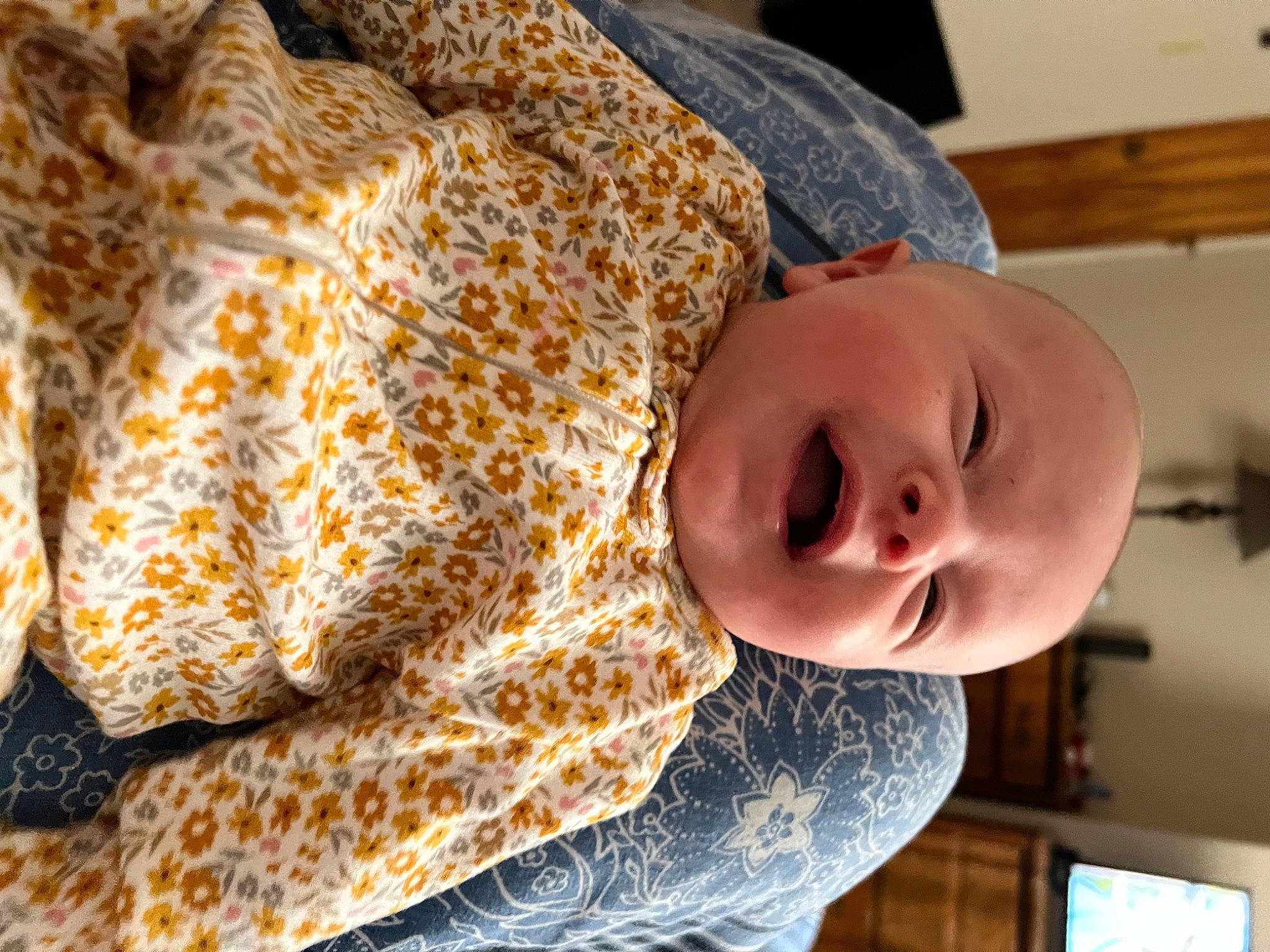 Braylynn is registered to the contest to win money with this photo: baby, baby_toddler_clothing, child, comfort, craft, fun, happy, knitting, linens, neck, pattern, person, sleeve, smile, textile, thread, toddler, wood, wool, woolen