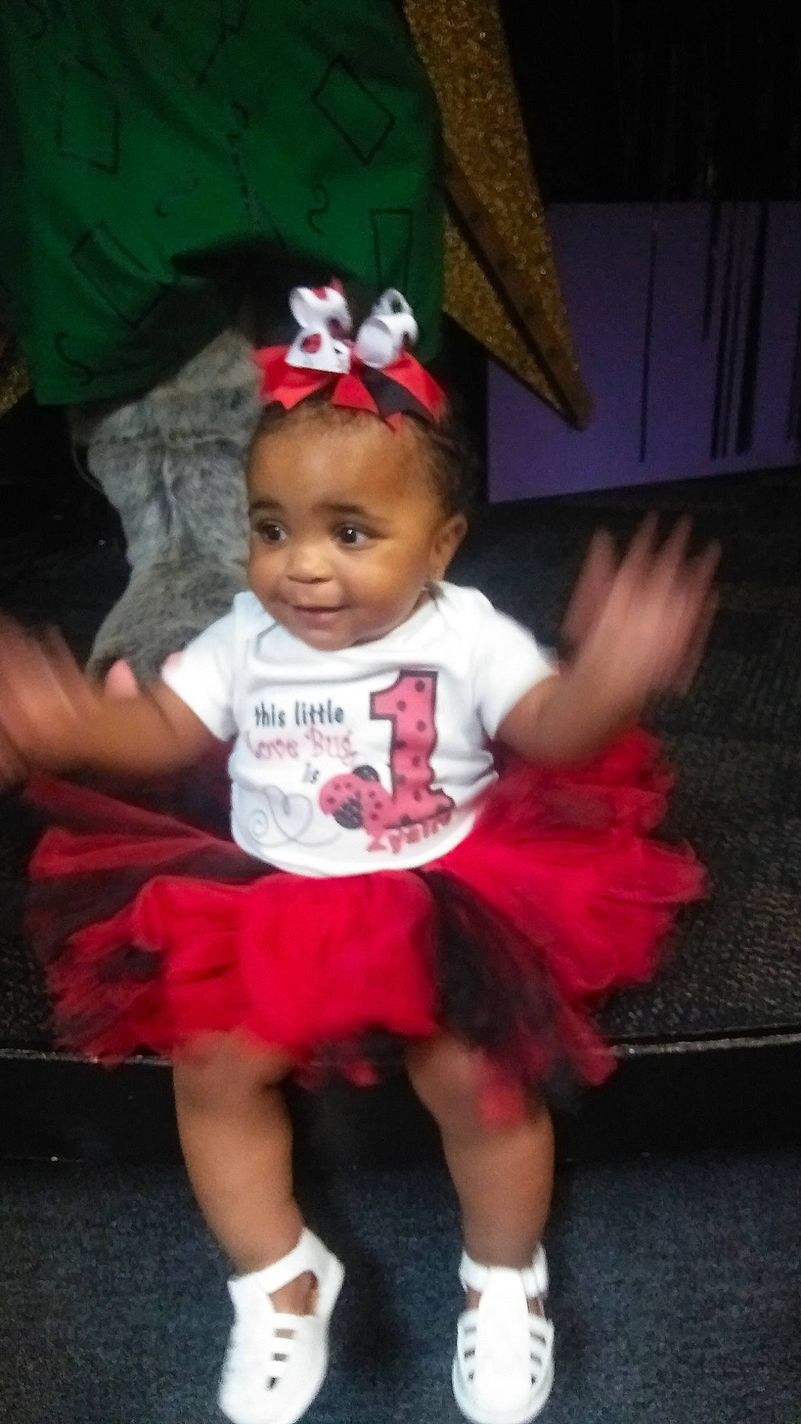 Zyaire is registered to the contest to win money with this photo: ballet_tutu, child, clothing, costume, day, fun, girl, hair_accessory, headgear, person, pink, product, red, smile, toddler