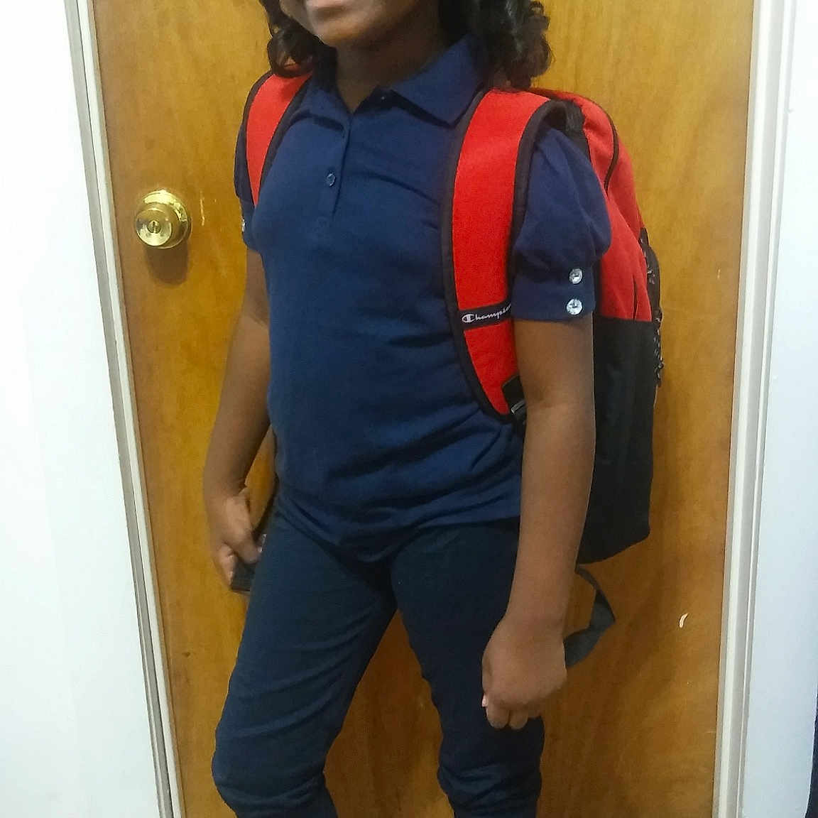 Zion is registered to the contest to win money with this photo: abdomen, arm, blue, cool, footwear, fun, girl, hair, hairstyle, jeans, joint, leg, outerwear, person, product, shoe, shoulder, standing, t_shirt, textile