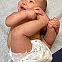 Su-Jin is registered to the contest to win money with this photo: baby, body_part, child, closeup, cute, diaper, expression, foot, hand, happy, healthcare, human, indoors, infant, infant_care, lying_down, one_person, playful, skin, smiling